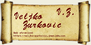 Veljko Zurković vizit kartica